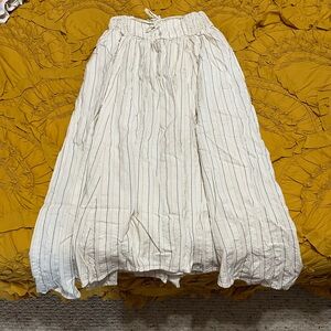 Aerie Striped Drawstring Maxi Skirt